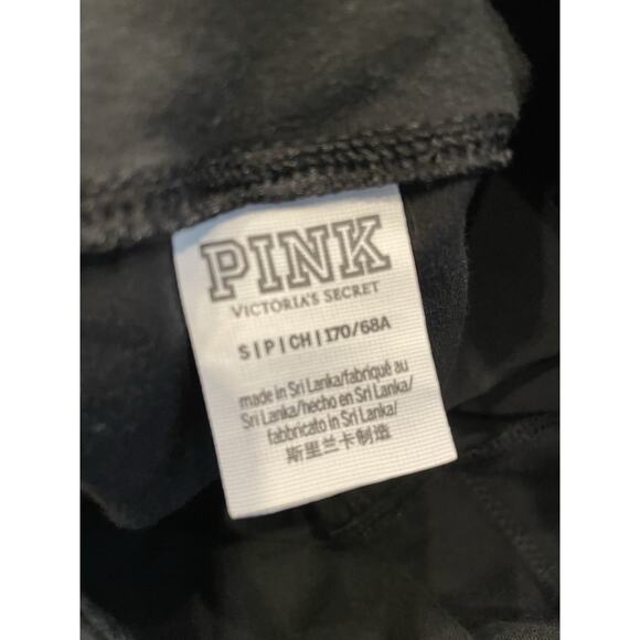 Victoria Secret PINK Leggings Womens Small Cotton High Waist Black White Stripe - Picture 4 of 4